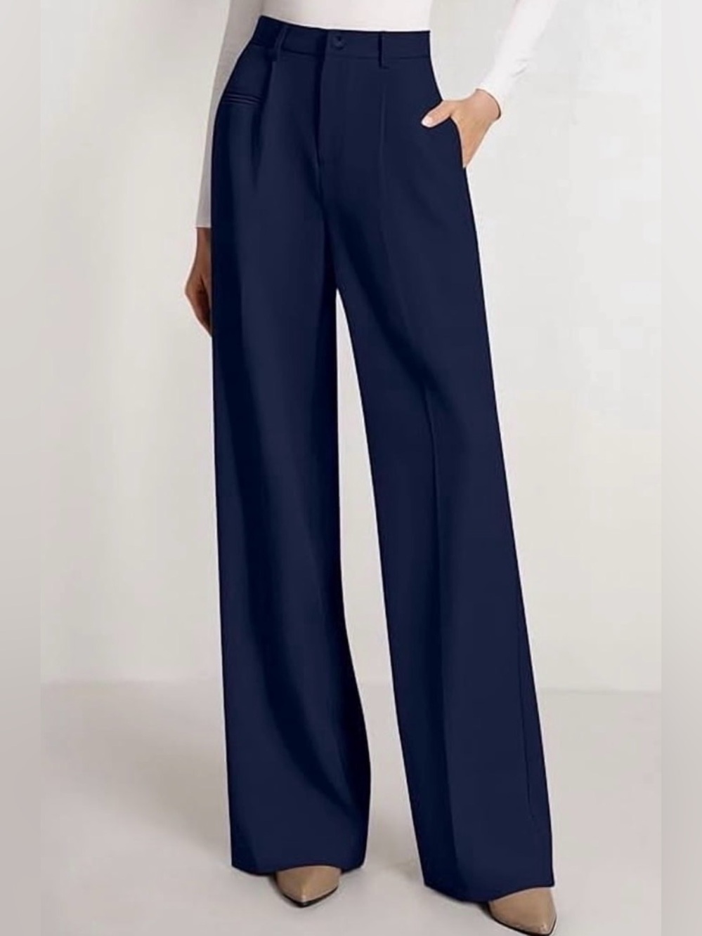 Brooks Brothers 346 Dark Blue Fully Lined Trousers 100% Wool in Womens Size 4